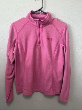 The North Face Women's Pink Quarter-Zip Fleece Pullover